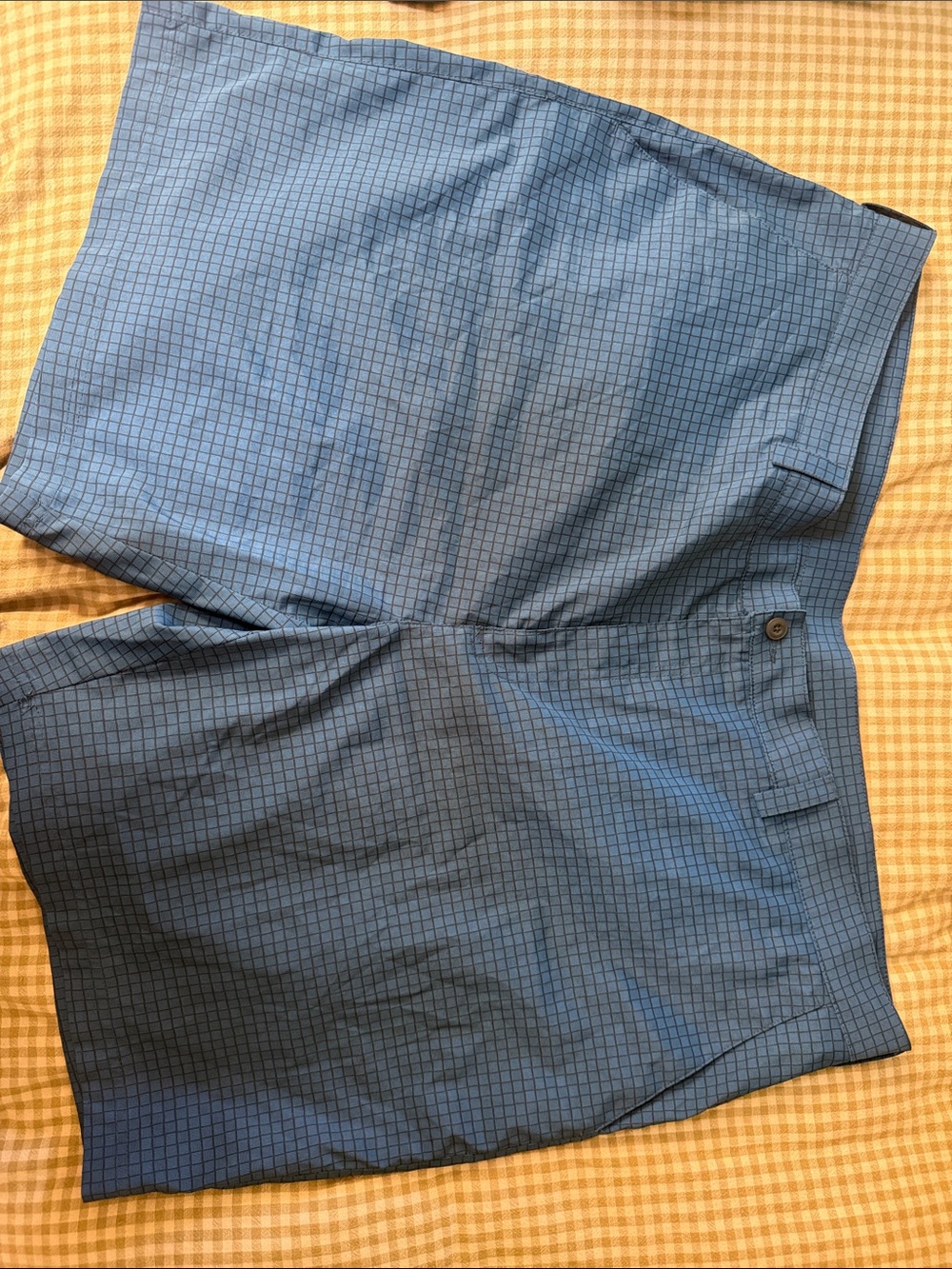 PGA Tour Blue Grid Flat Front Men's Shorts